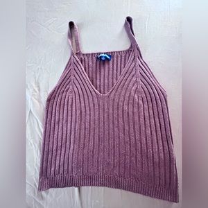 Mauve ribbed sweater tank